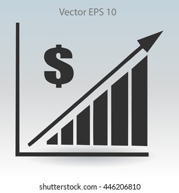 growth of the dollar vector illustration