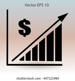 growth of the dollar vector illustration