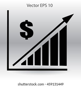 growth of the dollar vector illustration