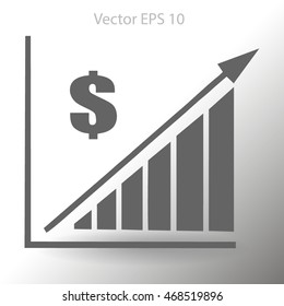 growth of the dollar vector illustration