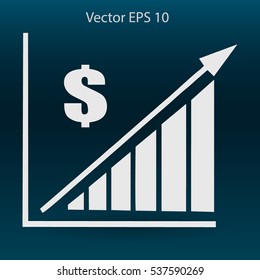 growth of the dollar vector illustration