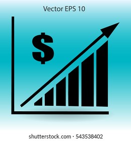 growth of the dollar vector illustration