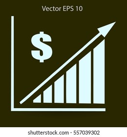 growth of the dollar vector illustration