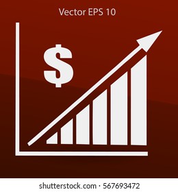 growth of the dollar vector illustration