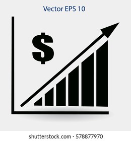 growth of the dollar vector illustration