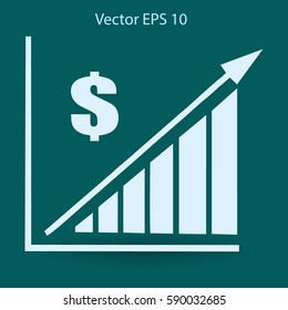 growth of the dollar vector illustration