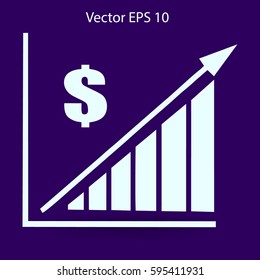 growth of the dollar vector illustration