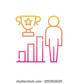 Growth dynamics vector gradient icon style illustration. EPS 10 file