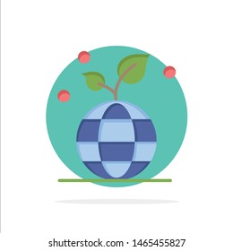 Growth, Eco, Friendly, Globe Abstract Circle Background Flat color Icon. Vector Icon Template background