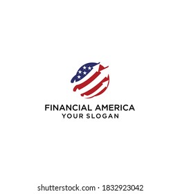 Growth economic, financial, and america great again logo and vector icon