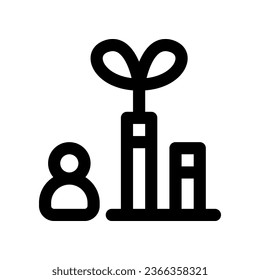 growth employee line icon. vector icon for your website, mobile, presentation, and logo design.