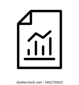 growth file thin line vector icon