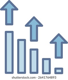 Growth Filled Blue Tone Icon