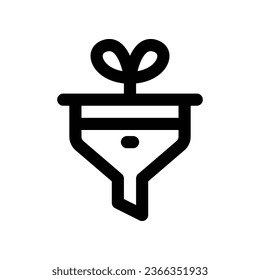 growth filter line icon. vector icon for your website, mobile, presentation, and logo design.