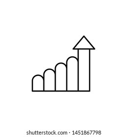 Growth finance chart outline icon. Element of finance illustration icon. signs, symbols can be used for web, logo, mobile app, UI, UX