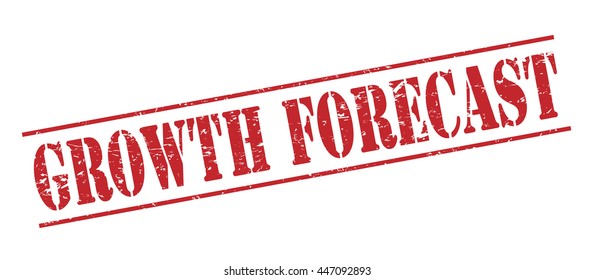 growth forecast vector stamp on white background