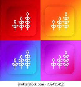 Growth four color gradient app icon set