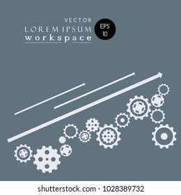 growth of gear,business concept,vector