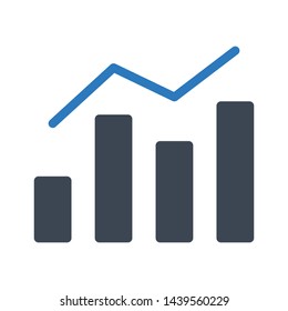 growth glyph color vector icon