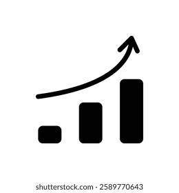 Growth Glyph Icon. Growth Icon