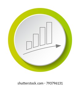 Growth graph - 3d icon. Vector.