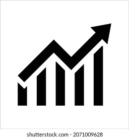 growth graph chart icon design vector
