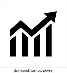 growth graph chart icon design vector