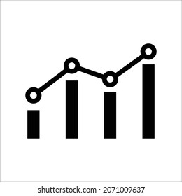 growth graph chart icon design vector