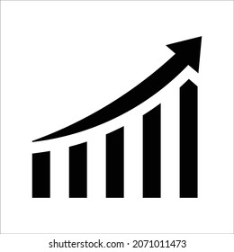 growth graph chart icon design vector
