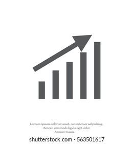 Growth graph concept. chart
