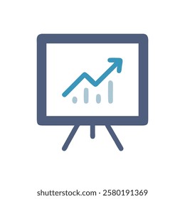 Growth Graph Icon for Business Analysis