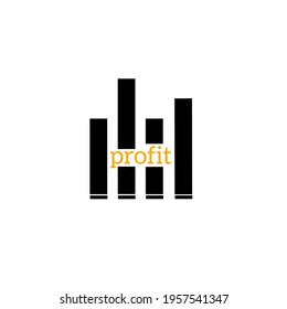 Growth graph icon design, simple illustration vector, object template