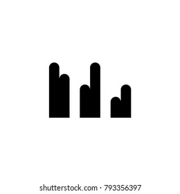 growth graph icon isolated. statistics vector