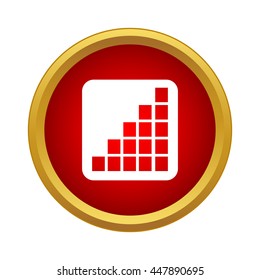 Growth graph icon in simple style on a white background