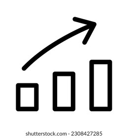Growth Graph Icon Vector Symbol Design Illustration