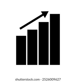 Growth graph illustrated in vector on background