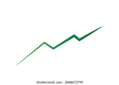 Growth graph Isolated On White Background. Vector
