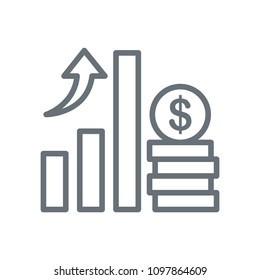 Growth Graph line Icon