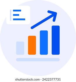 growth graph modern icon illustration