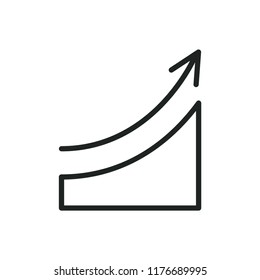 growth graph vector icon
