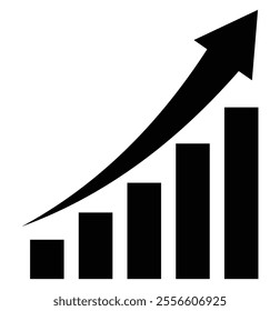Growth graph vector icons. Business chart. Financial rise up. Increase profit. Vector illustration