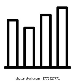 Growth graphic icon. Outline growth graphic vector icon for web design isolated on white background