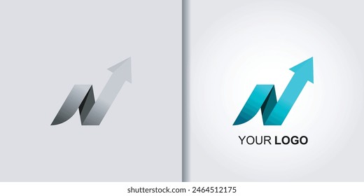 growth graphic table logo set