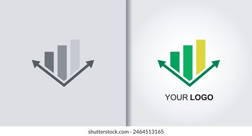 growth graphic table logo set