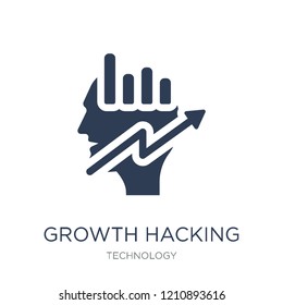 Growth Hacking icon. Trendy flat vector Growth Hacking icon on white background from Technology collection, vector illustration can be use for web and mobile, eps10