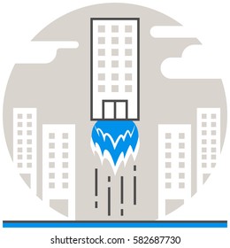 Growth Hacking - Infographic Icon Elements from Business Concept Set. Flat Thin Line Icon Pictogram for Website and Mobile Application Graphics.