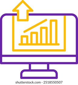 Growth Hacking Line Two Color Vector Icon Design