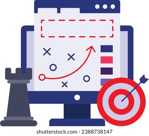 Growth Hacking Strategies Concept, Innovative Scaling Approaches Vector Icon Design, online Business Strategy Symbol, Marketing plan Sign, administration and operational management Stock illustration