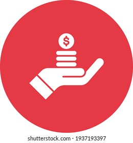 Growth, hand, money, profit icon vector image. Can also be used for Web Marketing. Suitable for use on web apps, mobile apps and print media.