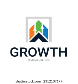 Growth Housing Next Level Selling organization real estate business logo template